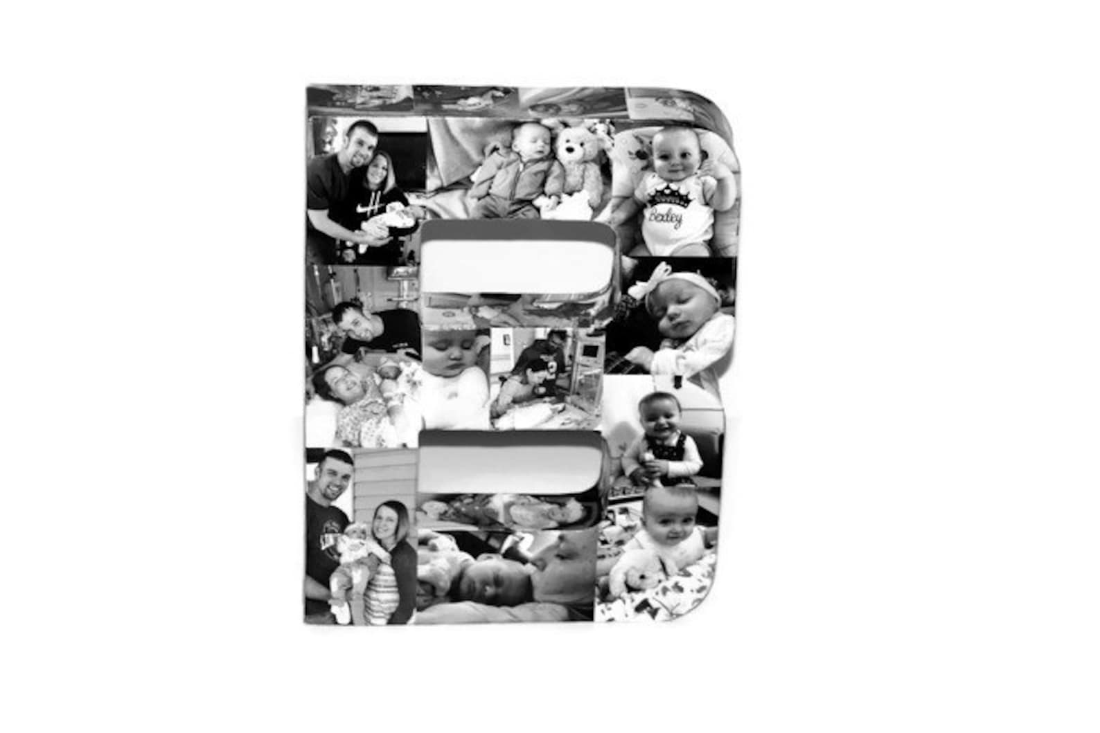 Photo Letter | 3D Initial Collage | Letter B Example - Etsy