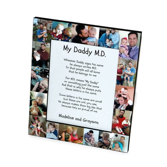 My Daddy Md Frame M D Poem O I Love You Doctor Medical Graduation Pa Gift