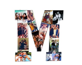 Best Friend Photo Frame Letter Collage Initial Senior night Girlfriend Graduation Wedding Birthday Anniversary Engagement Awards night