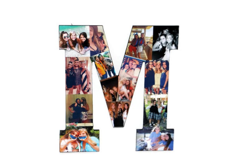 Best Friend Photo Frame Letter Collage Initial Senior Night Image 0