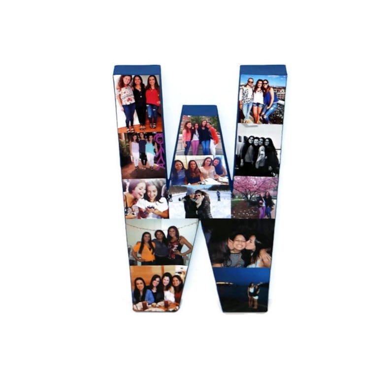 3D 16 Huge Photo Initial collage Gift Picture Frame Children/'s College Dorm Room Wedding Birthday Personalized Monogram Letter Collage