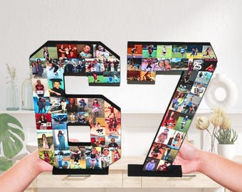 Senior Number Collage 2025 Baseball Jersey Number Senior Night Gift Senior Athlete Senior Grad Sports Senior Wooden Sports Wall Senior Night