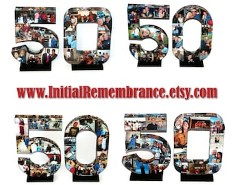 50th Birthday photo collage, 50th Anniversary photo collage