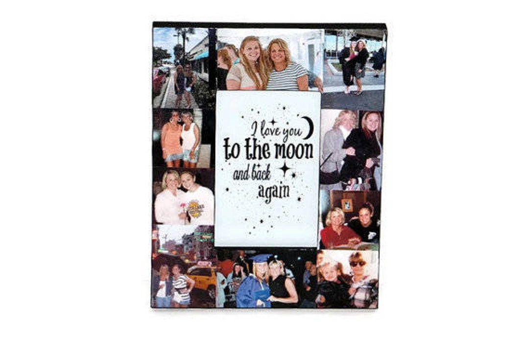 To The Moon & Back Linen Photo Frame 6”x6 – Sugarboo & Co