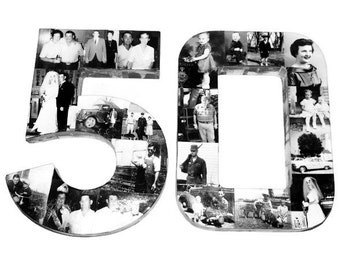 50th Wedding Anniversary Birthday Collage Photo Number Picture Letter Class Reunion Birthday Jersey Graduation 2015 3D 15 15th