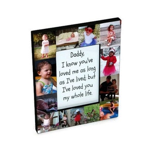 Daddy I loved you all my life frame First Fathers Day Photo Frame Picture Frame Gift Photo Collage Gift Personalized center image 5