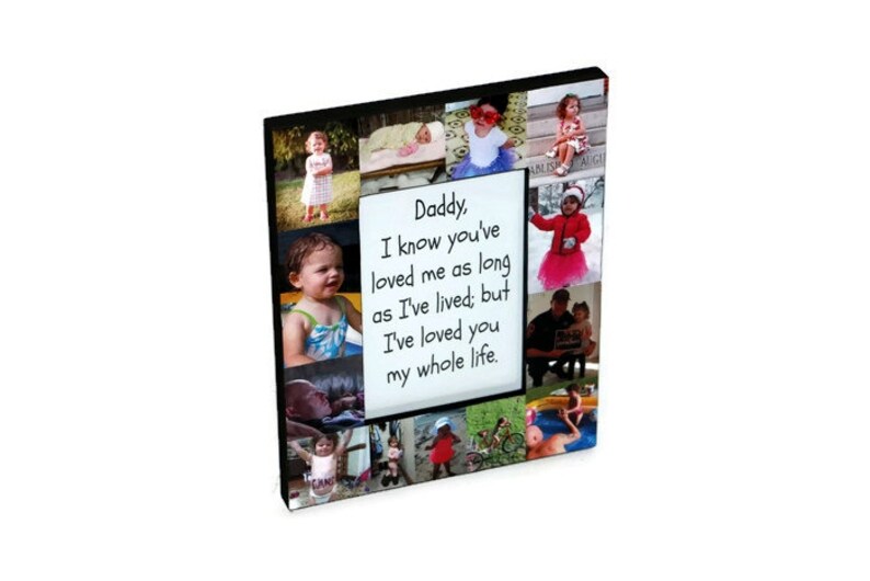 Daddy I loved you all my life frame First Fathers Day Photo Frame Picture Frame Gift Photo Collage Gift Personalized center image 5