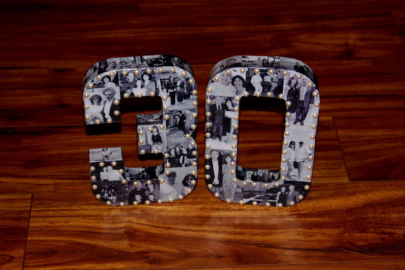 10th Birthday Wedding Anniversary Collage 20th 30th 40th 21st 25th Photo Number Picture Letter Senior Year 2015 Grad Party Graduation 3D