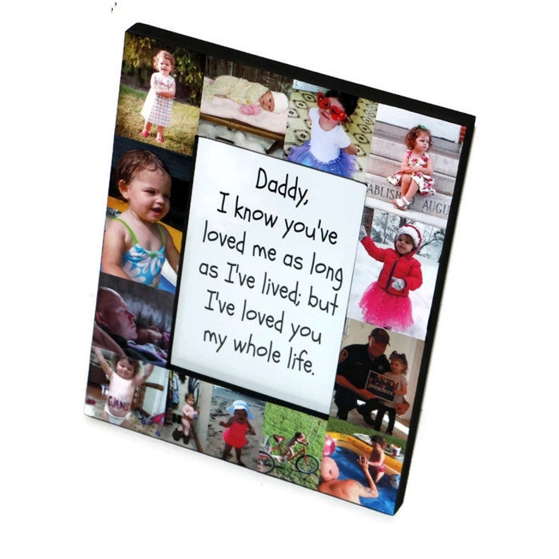 Daddy I loved you all my life frame First Fathers Day Photo Frame Picture Frame Gift Photo Collage Gift Personalized center image 6