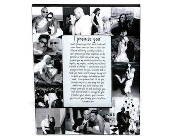 Girlfriend Boyfriend I promise you Best Friend Picture Frame Collage Photo Frame College Valentines Day couple quote, husband wife