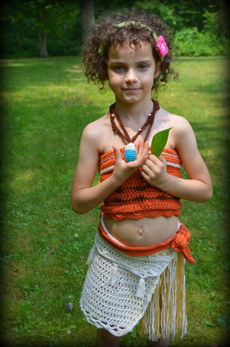 Disney's Moana-Inspired Outfit, Costume, Photo Prop, Newborn, Baby Moana Theme photo shoot, Crochet. SANDALS optional Moana & Maui image 4