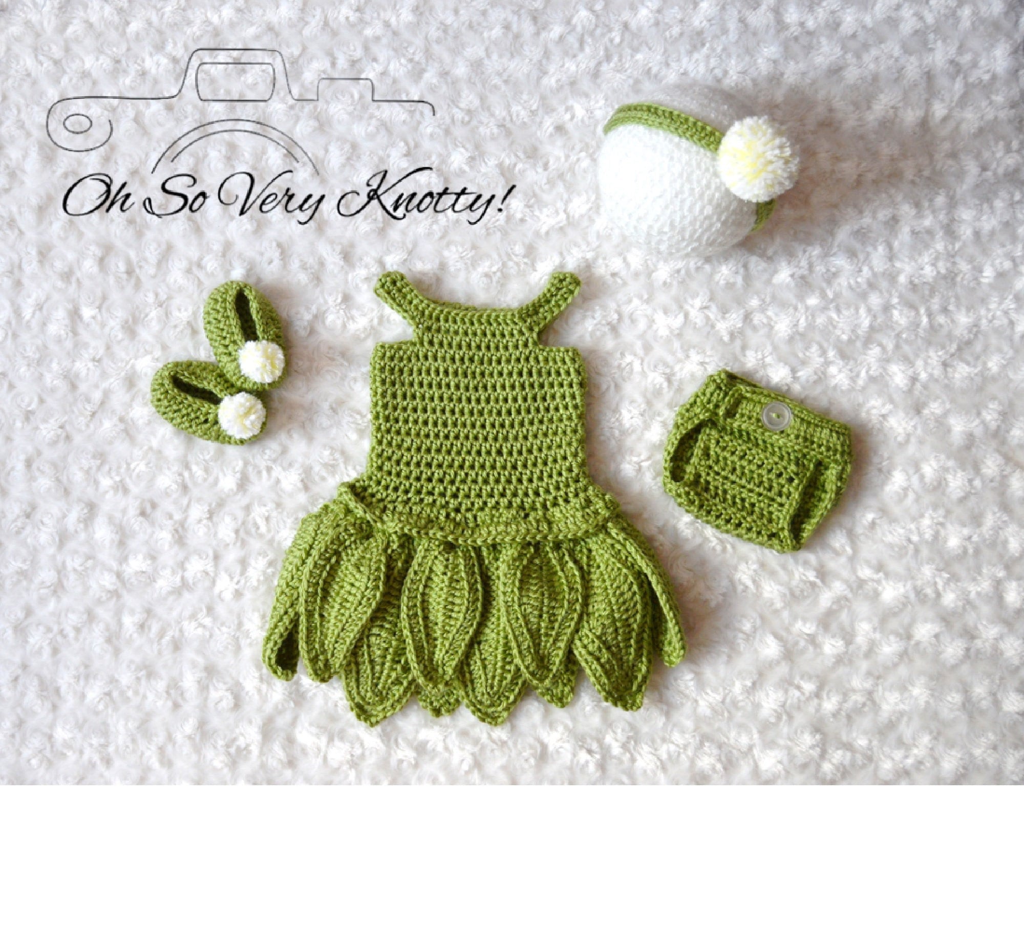 tinkerbell crochet dress Disney's Fairy Tinkerbell Inspired Baby Girl Handmade Crochet Outfit. Also  Available W/ Wig. Diaper Cover & Wings Sold Separately