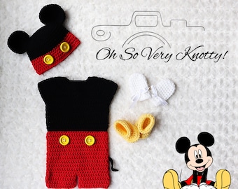 Disfraz de Mickey Mouse hecho a mano.