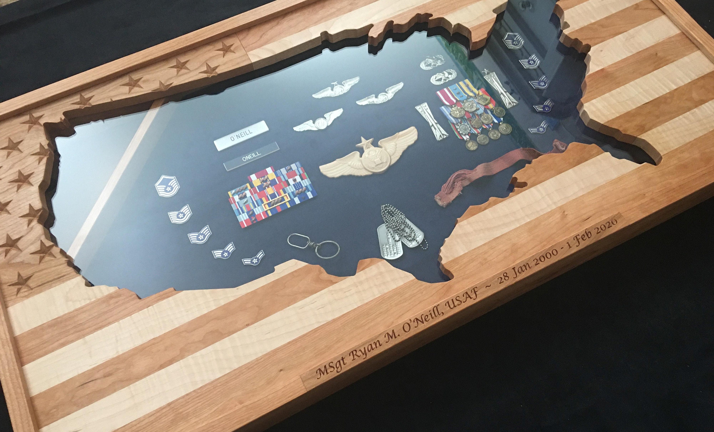 NEW Handcrafted American Flag United States Shadow Box Etsy Canada