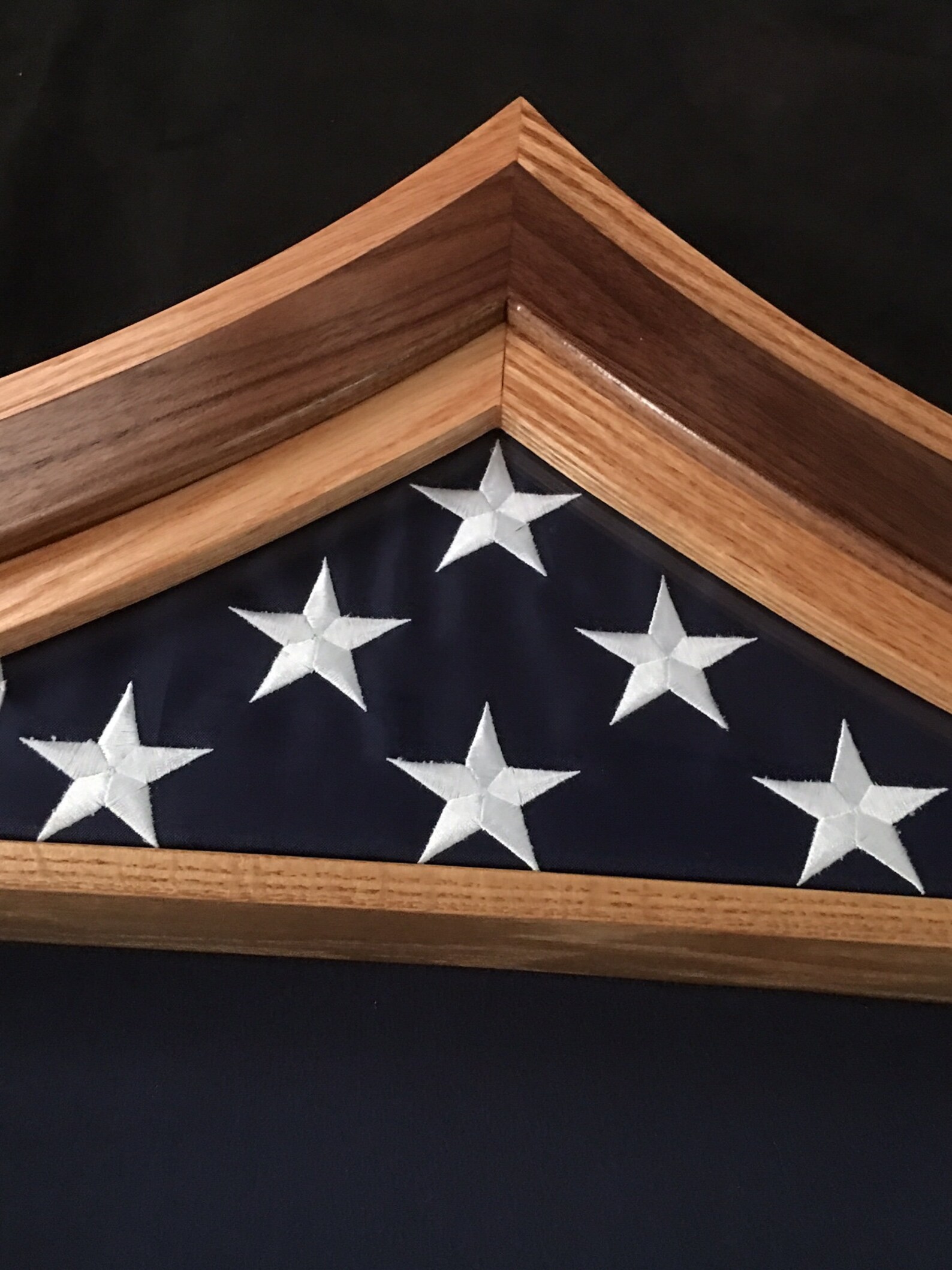 Handcrafted Air Force Shadow Box With Msgt Rank Chevron Etsy