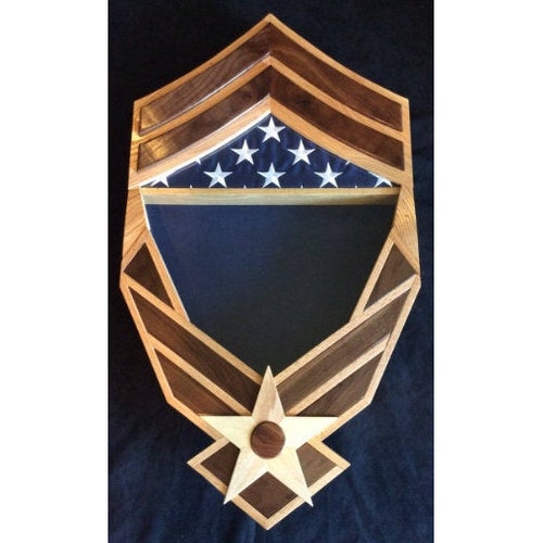 Air Force Logo Shadow Box Etsy