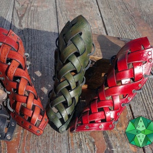 Bracers " Ranger "  (pair) Leather armguards, for larp, GN, festival and cosplay costume