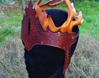 Leather Tiara &quot;Sadhbh&quot;  Larp. Theatre, Pagan Event