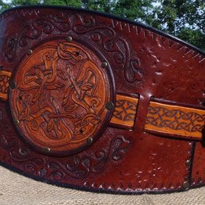 Broad belt "Kells" Celtic, Larp, Viking