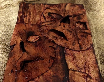 Leather wood  Book/Casket "Necronomicon"