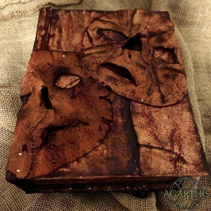 Leather wood  Book/Casket &quot;Necronomicon&quot;