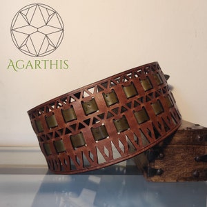 Leather belt &quot;Dorne&quot; Larp, Cosplay, alternative event, unisex warrior belt