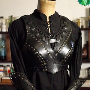 Female Armor/Corset "Black Dorne"  For Larp gothic pagan disco events