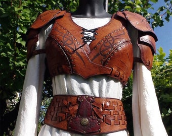 Weibliche Wikinger-Rüstung/Korsett „Sif full set“ – Larp-Kostüm Original-Charakter