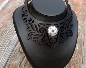 Leather Necklace &quot;Twine&quot;  alternative, celtic, pagan, larp, fantasy