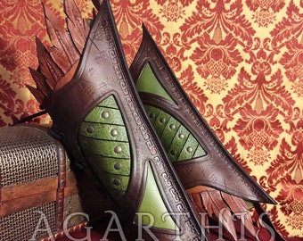 Bracers "Hermes" Leather Wings (pair) Alternative events, pagan, larp. GN, goth, alternative