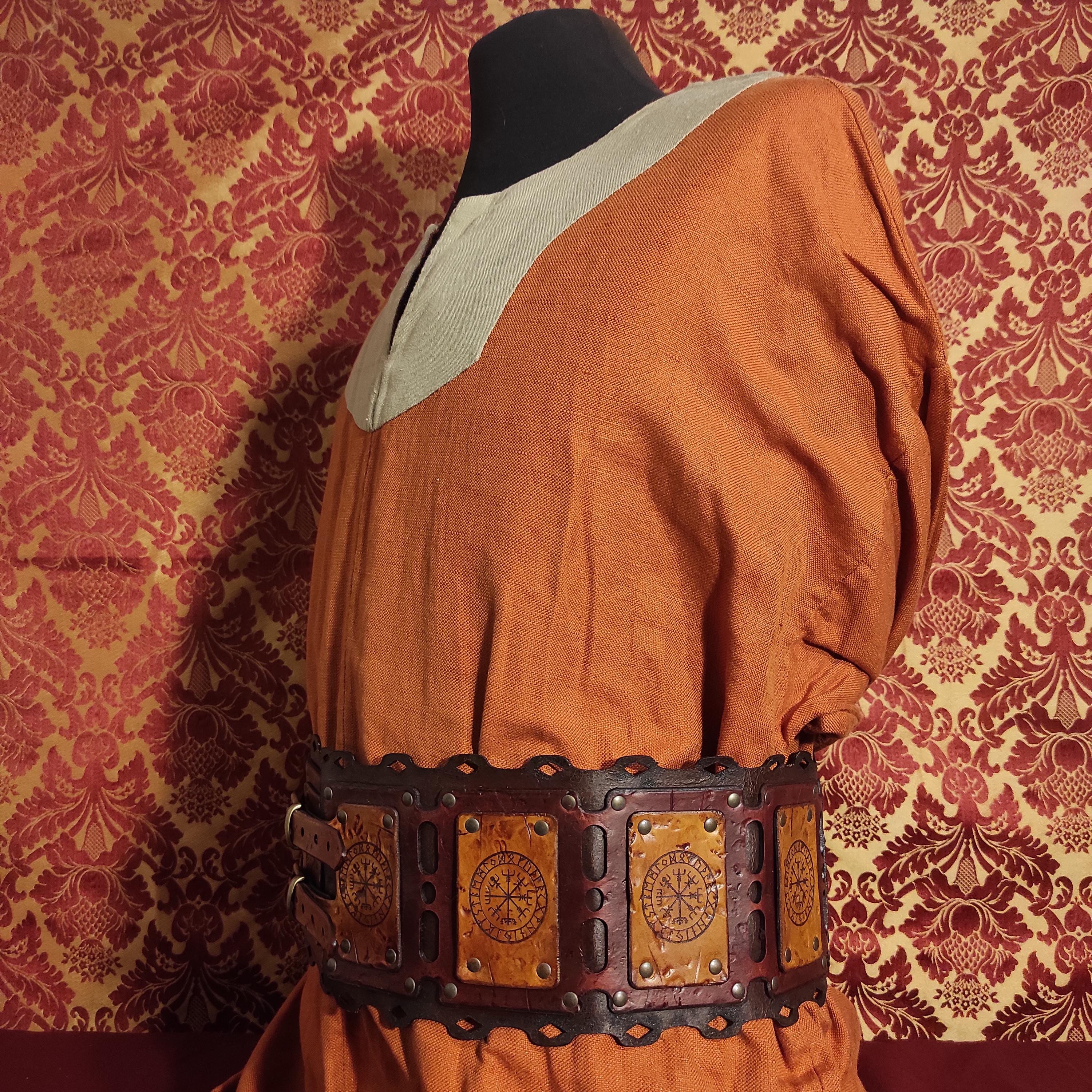 Broad belt "Vegvisir" (Viking - Larp - Heathen - Historic - Fantasy - Period - Costume)