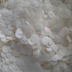 Biodegradable Wedding Confetti - Ivory - Eco Friendly Tissue Paper Circles - Party Table Decoration - For Balloons - 5 TO 100 HANDFULS