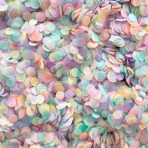 Pastel Circle Confetti | Biodegradable Tissue Paper Round Circles | Eco-Friendly Wedding Table Decoration | Balloon Filler | Handmade in UK
