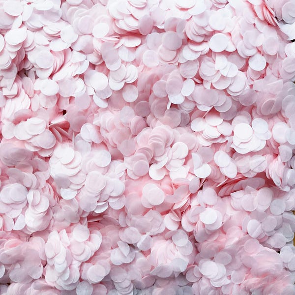 Biodegradable Wedding Confetti | Light Pink Round Tissue Paper Circles | Eco Friendly | Balloon Filler | UK Handmade