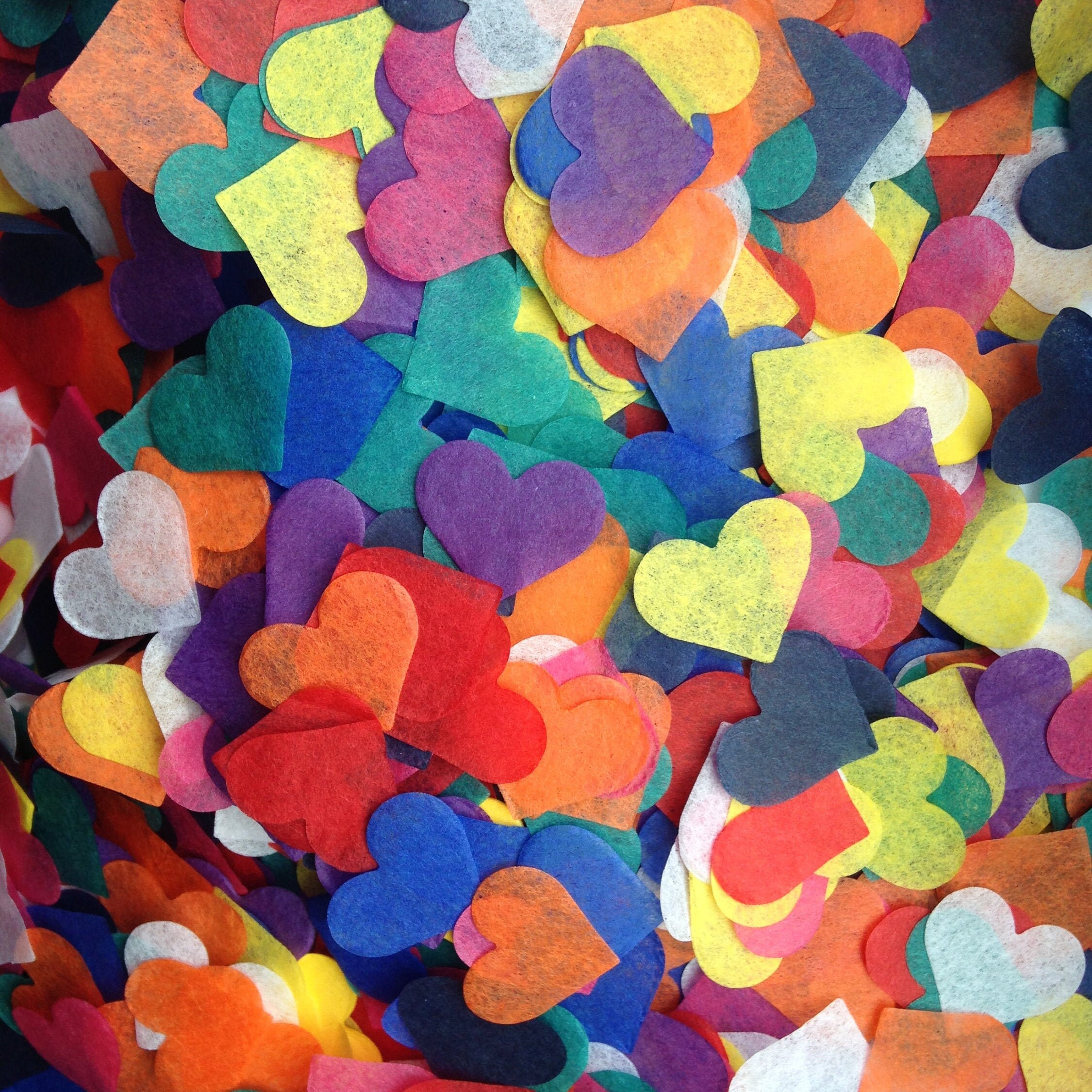 Biodegradable Wedding Confetti Hearts 30 Colours Eco Etsy UK