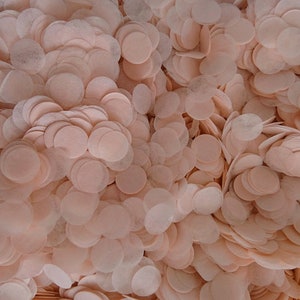 Biodegradable Wedding Confetti - Blush Pink - Eco Friendly Tissue Paper Circles - Party Table Decoration - For Balloons - 5 TO 100 HANDFULS