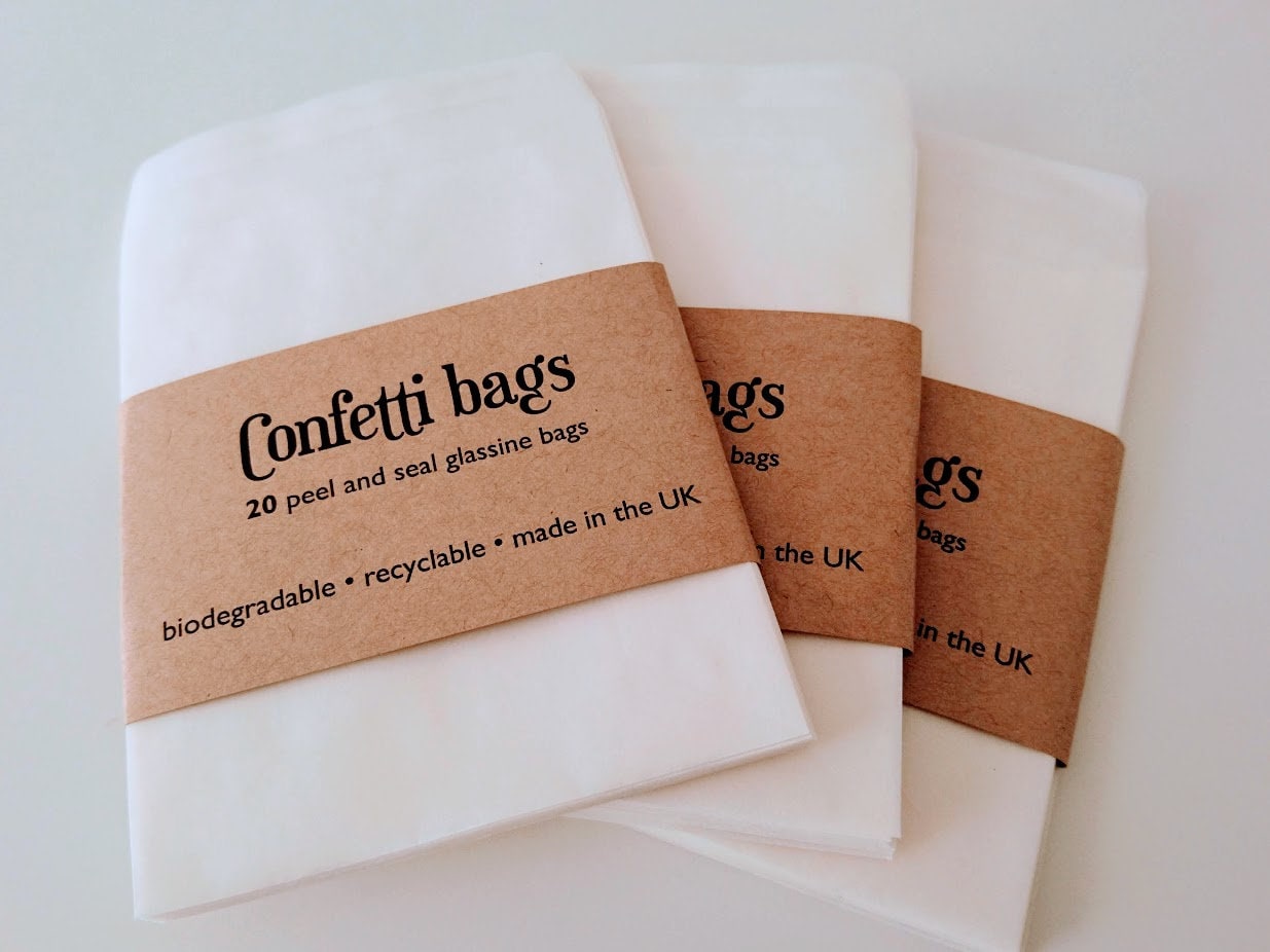 20 Peel & Seal CONFETTI FAVOUR BAGS Glassine Paper Transparent - Etsy UK