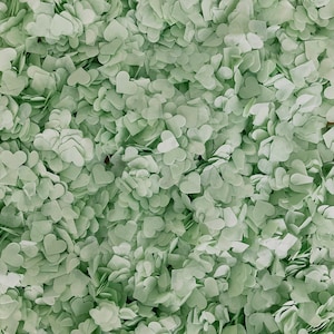 Pale Green Heart Confetti | Biodegradable Tissue Paper Hearts | Eco-Friendly Wedding Table Decoration | Handmade in the UK