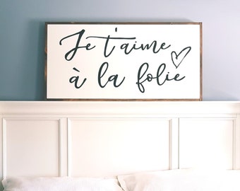 Je T Aime A La Folie Etsy Je T Aime A La Folie Etsy