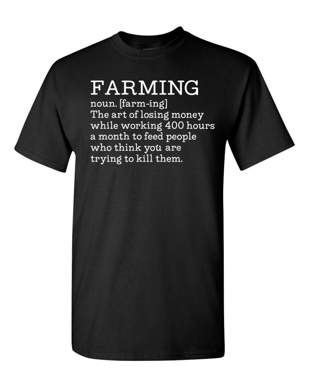 Funny Farming Definition 100 Cotton Adult Tee Etsy
