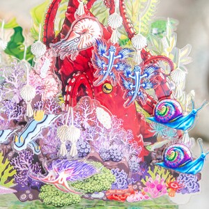 Giant Pacific Octopus in a Coral Garden Standee, Earrings holder, Jewelry tray