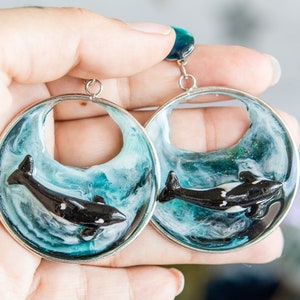 Orca Earrings – Orca Necklace – Humpback Whale Jewelry – Gifts for Ocean Lovers – Ocean Animal Jewelry