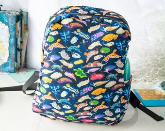 Nudibranchs of the world (Mini+) Backpack! Canvas back pack, nudibranch, ecological back pack