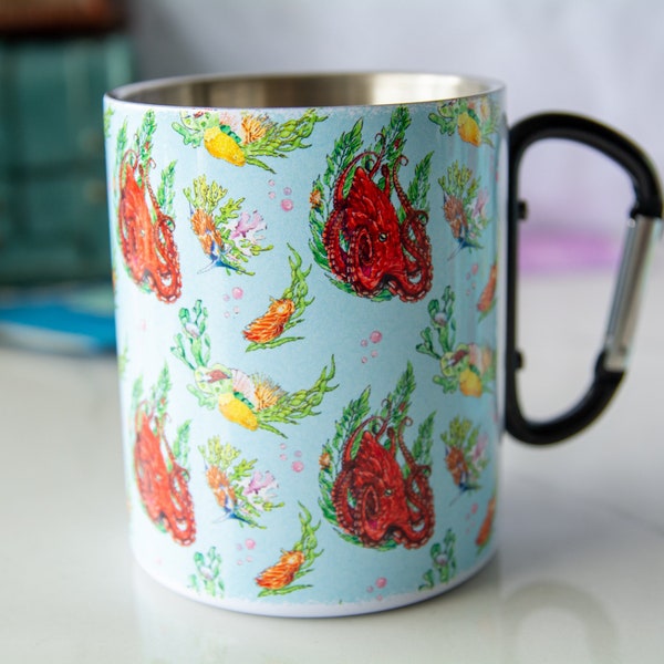 Octopus Travel Mug Etsy