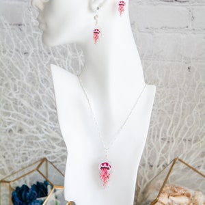 Gentle Jellies, Recycled Charms,Scuba diver gift, mermaid jewelry, ocean earrings image 7