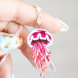 Gentle Jellies, Recycled Charms,Scuba diver gift, mermaid jewelry, ocean earrings image 5
