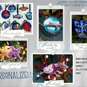 a bunch of pictures of christmas ornaments