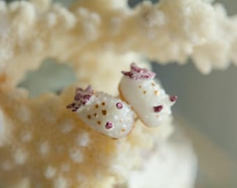 Glow in the Dark Nudibranch Earrings: Pacific Northwest Ocean Jewelry