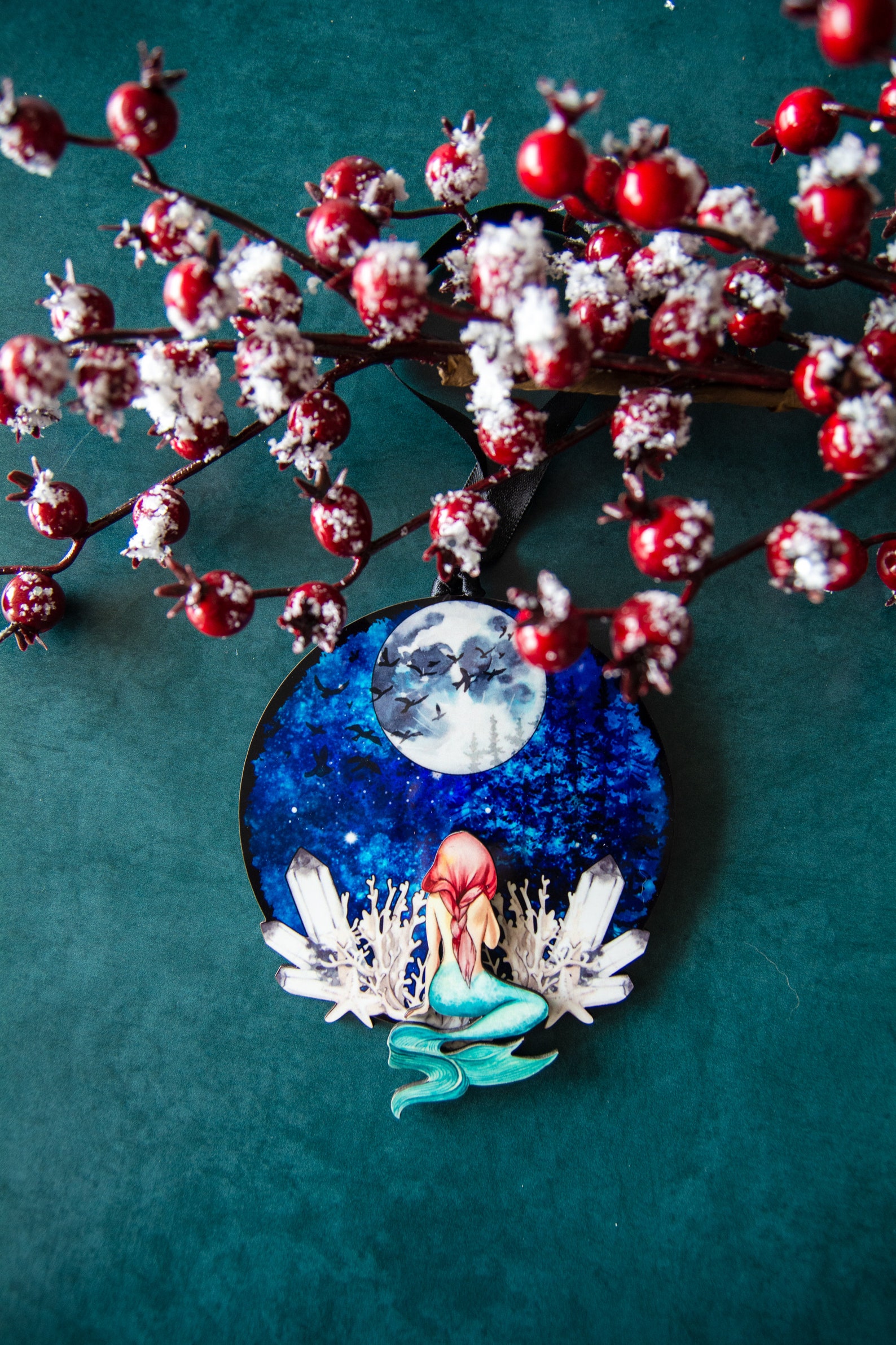 Mermaid Moon Ornament