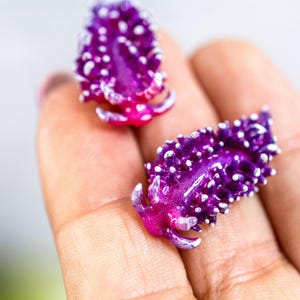 Flabellina Affinis, Joyería de Playa, Regalo para Buceadores, Pendientes de Buceador, Pines de Solapa, Figuras en Miniatura, Colgantes